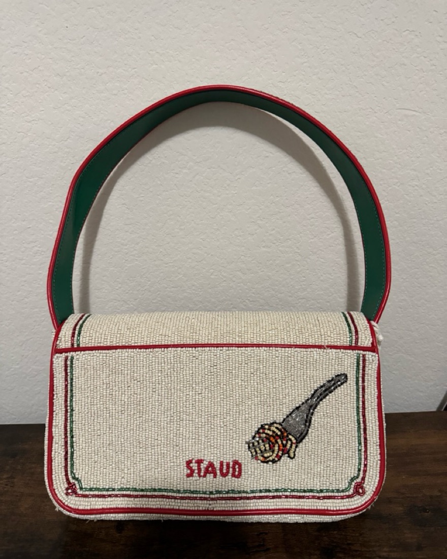 STAUD TOMMY BEADED BAG TOMATO | Pickle