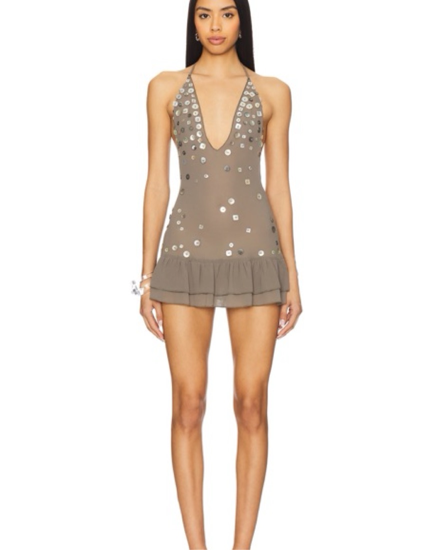 Jaded London Layered Mini Dress by Jaded London - Pickle