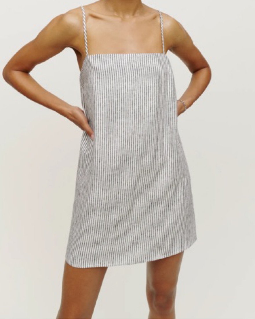 aubree stripe linen dress Monsoon Aubree Diagonal Stripe Linen Blend Maxi Dress