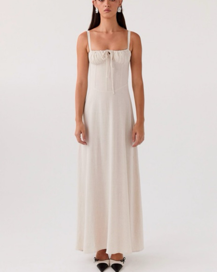 Peppermayo Linen Maxi Dress by Peppermayo - Pickle