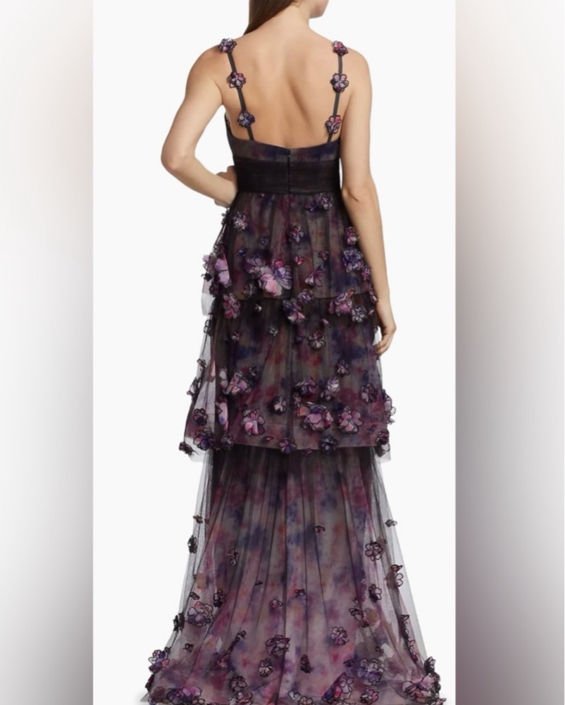 marchesa floral embroidered dress Marchesa Notte Midi Dress main image 1