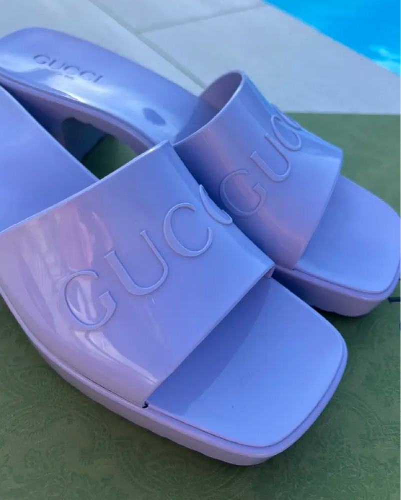 Gucci Size 6.5 Purple Rubber Platform by Gucci - Pickle