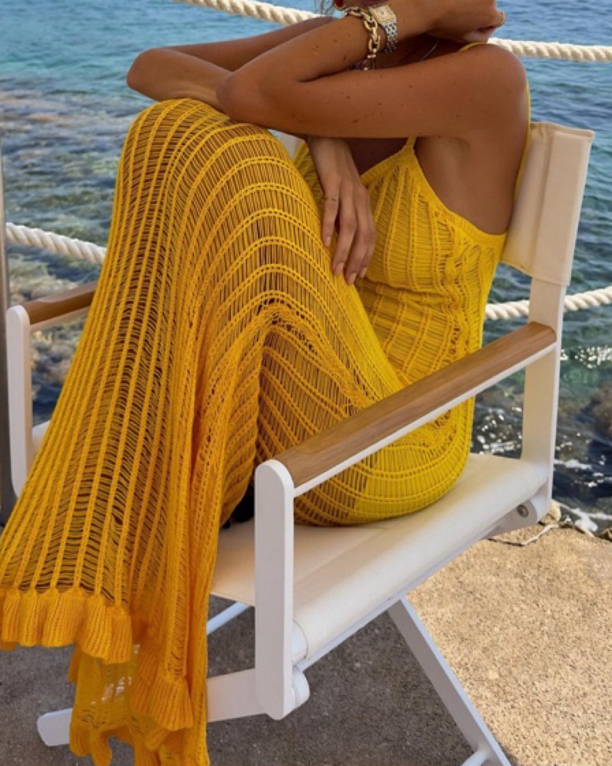 MANGO x Simon Miller Crochet Knit Dress by Mango - Pickle