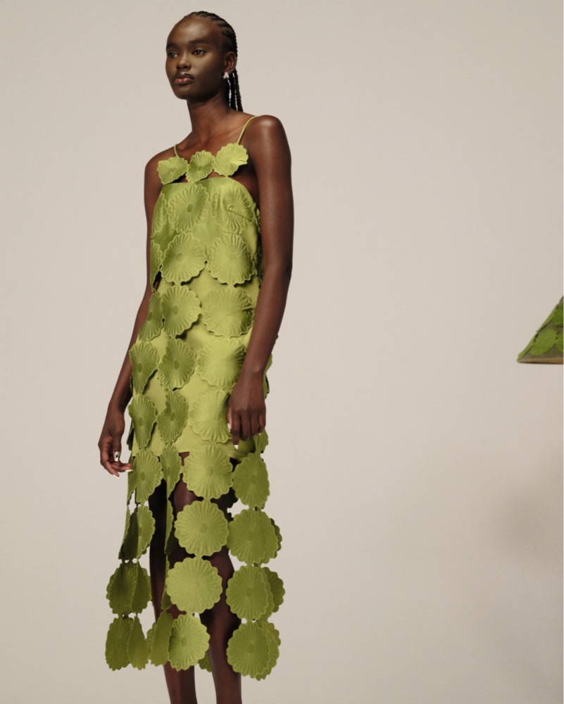 Asos Arrange Cutwork Floral Dress by Asos Design - Pickle
