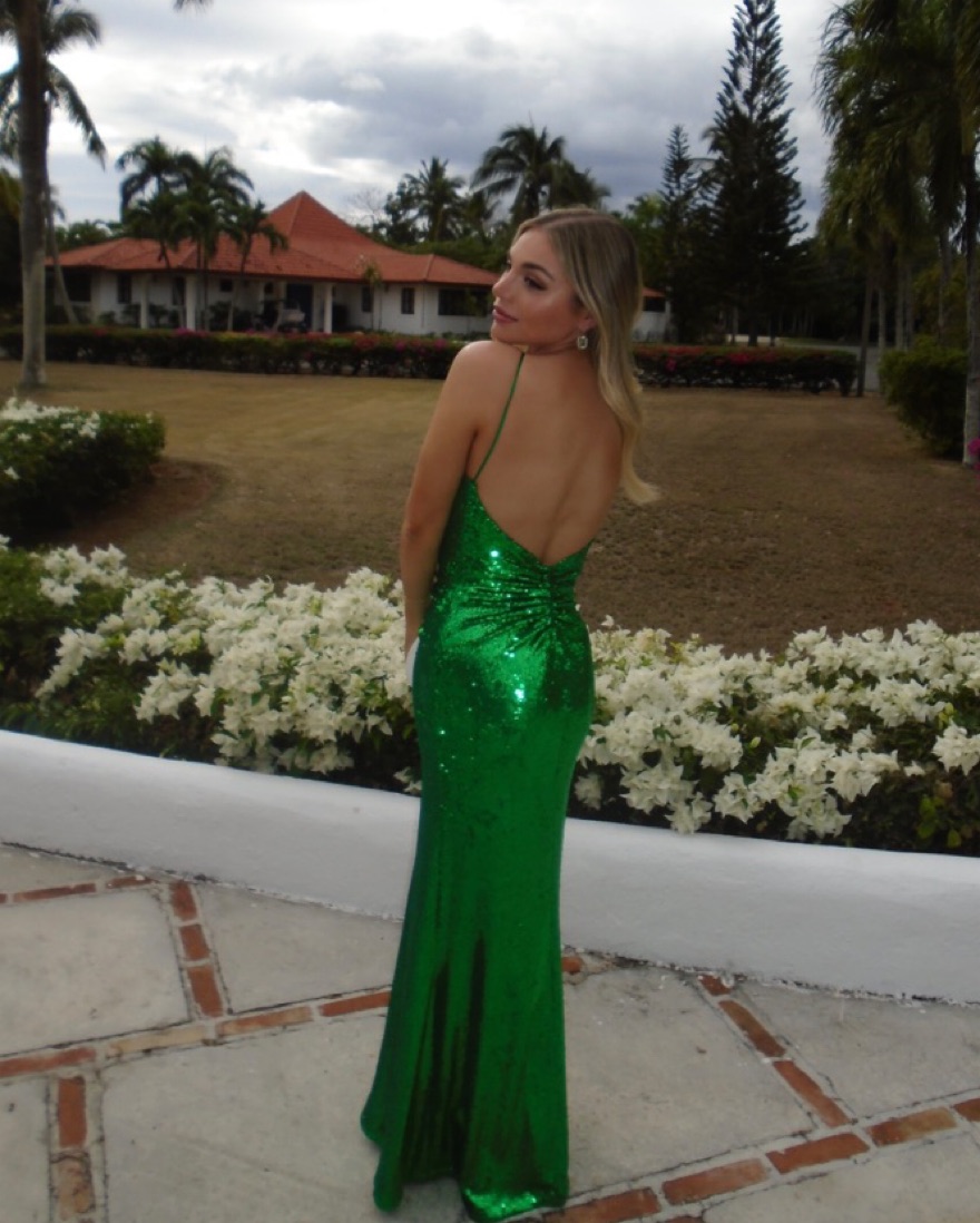 halston heritage dress green Women's Halston Heritage Cowl Neck Column Gown, Size Medium main image 0