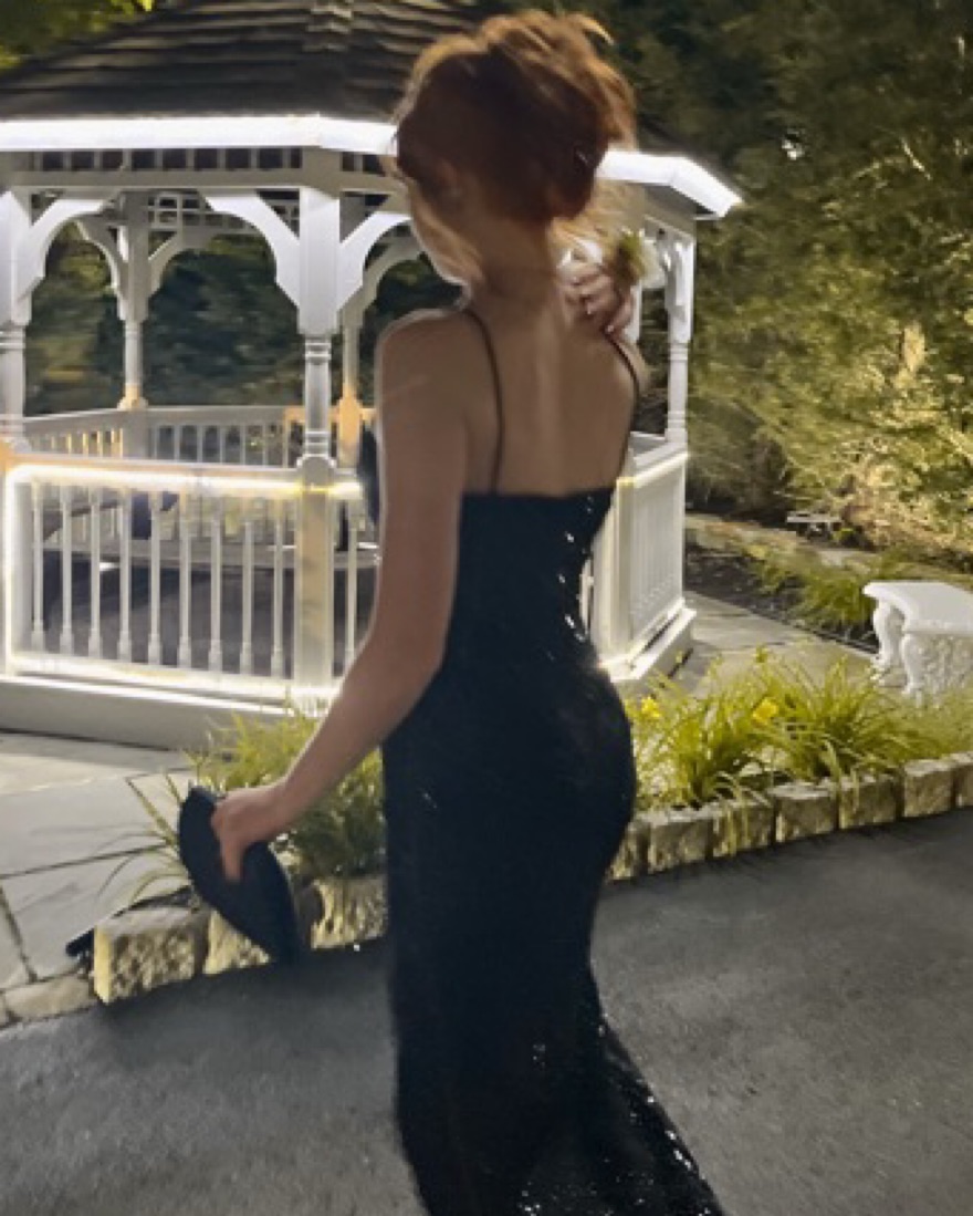aqua formal black dress Primavera 4534 Size 2 Black Peacock Sequin Prom Dress Formal Gown main image 1