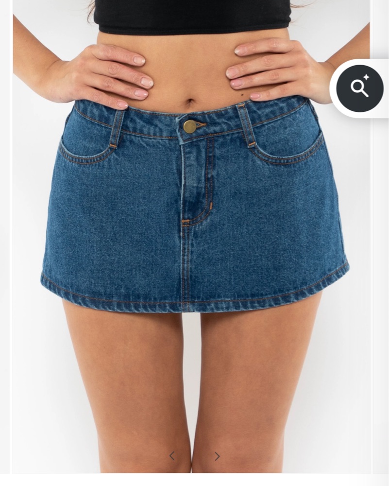 ミニスカート RONRON POCKET POINT CUTTING DENIM MINI SKIRT 4BFK523 Denim Mini Skirt | Pickle