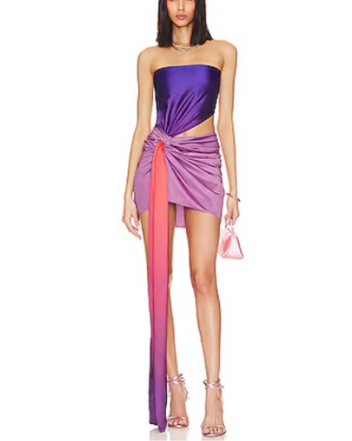 revolve pink cut out dress pink revolve dress New Revolve x More to Come Pink Mesh Ruffle Cutout  Payton Mini Dress