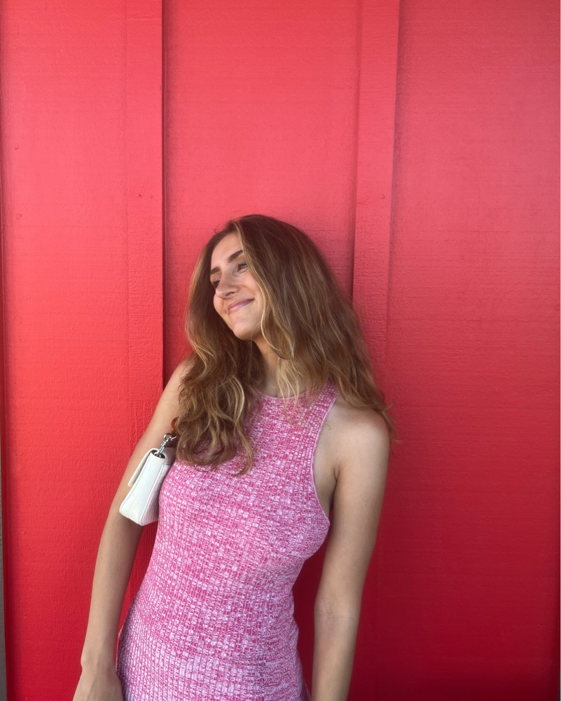 Ganni Pink Knitted Midi Dress by Ganni - Pickle