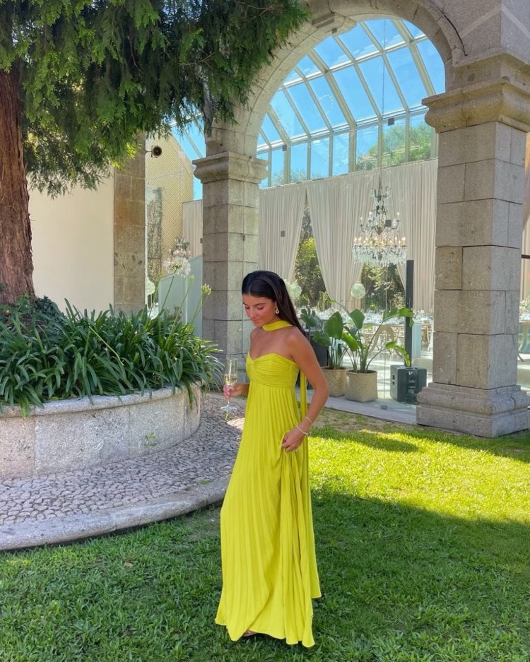 Delfi Dapheni Dress in Chartreuse | Scarf Dress, Green Bridesmaid Dress,  Green Wedding Guest Dress by Delfi - Pickle