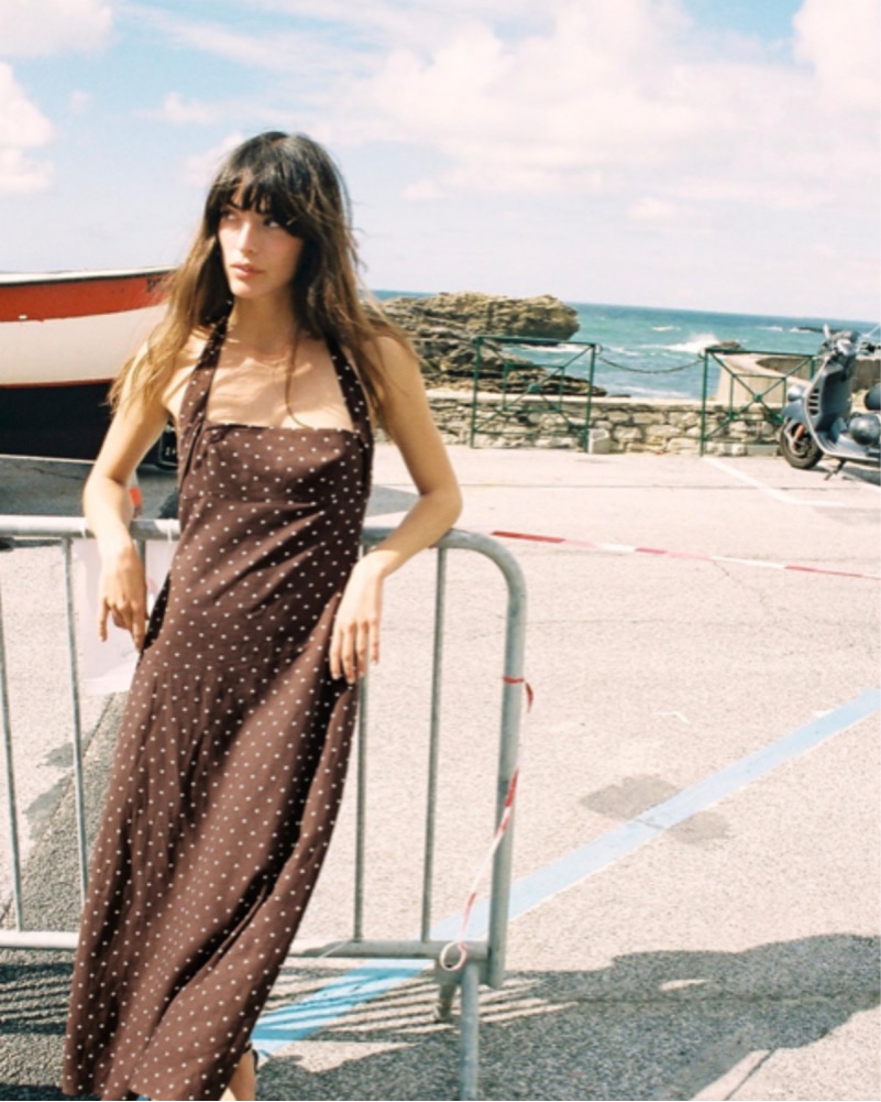 Brown Polka Dot Midi Dress by ZARA - Pickle
