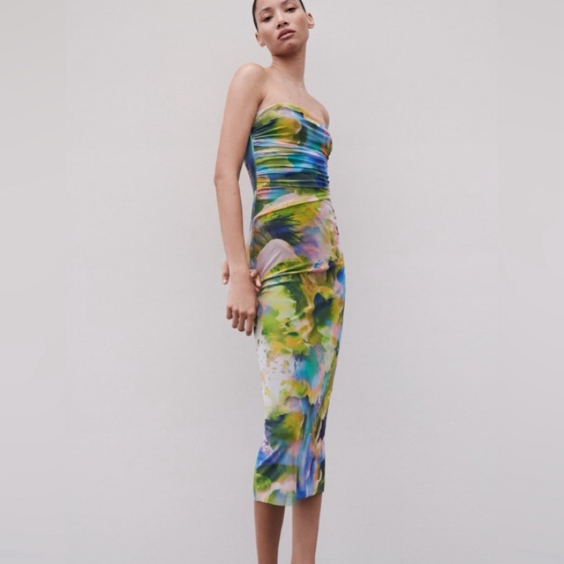light grey knee length dress 100% Cotton Light Grey Toile Maxi Dress - All Dresses