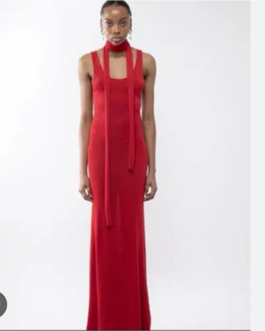arakii red dress Arakii Maxi Silk Dress