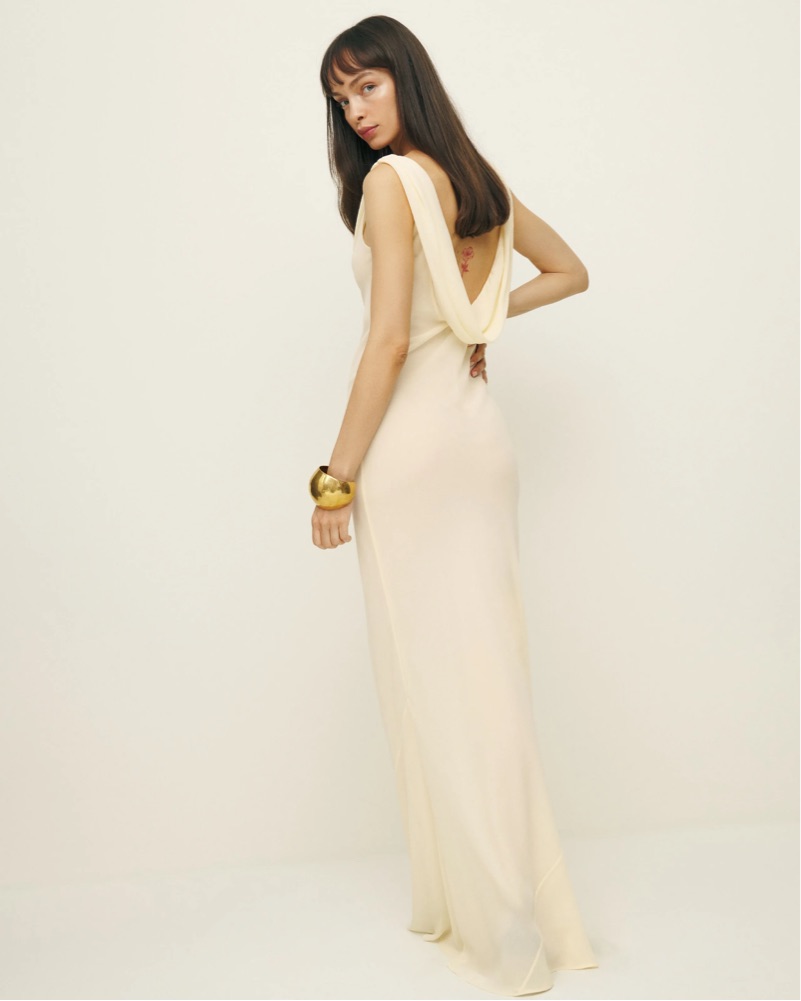 reformation cavallo dress ivory Reformation Laura Harrier Cavallo Ivory Maxi Dress  The Closet New York