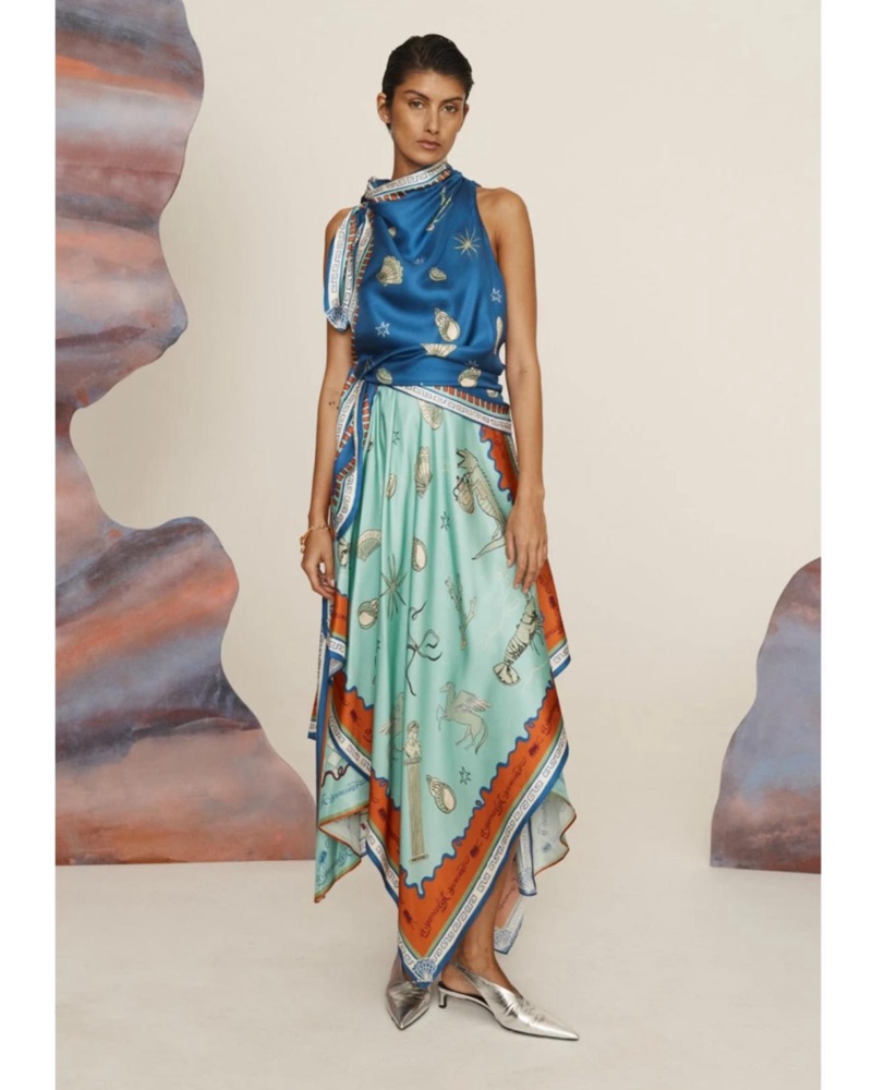 Alemais Surrealist Summer Scarf Dress by Alemais - Pickle