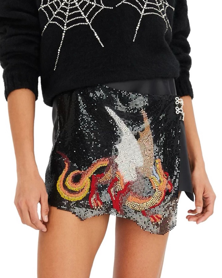 Clio Peppiatt Leo Mini Skirt by Clio Peppiatt - Pickle