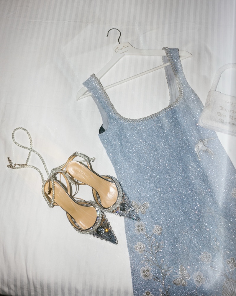 CLIO PEPPIATT Bluebell bead-embellished by CLIO PEPPIATT - Pickle