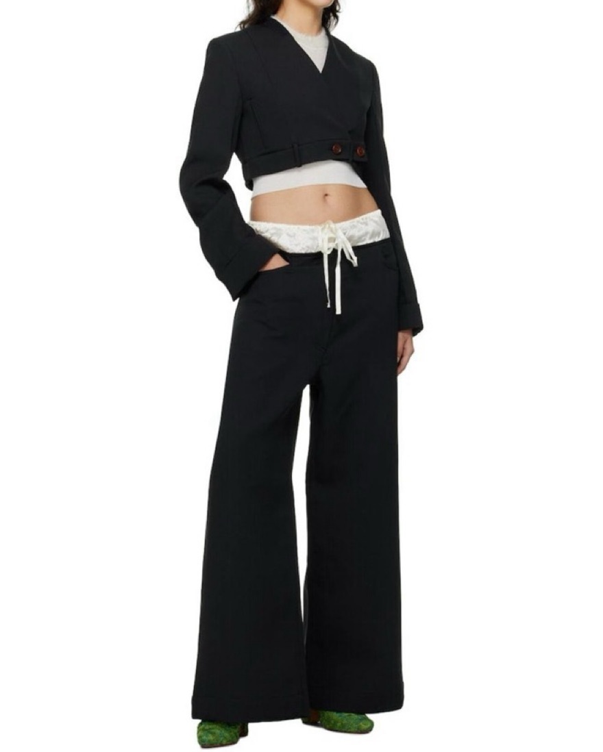 Acne Studios Cropped Suit Blazer by Acne Studios - Pickle
