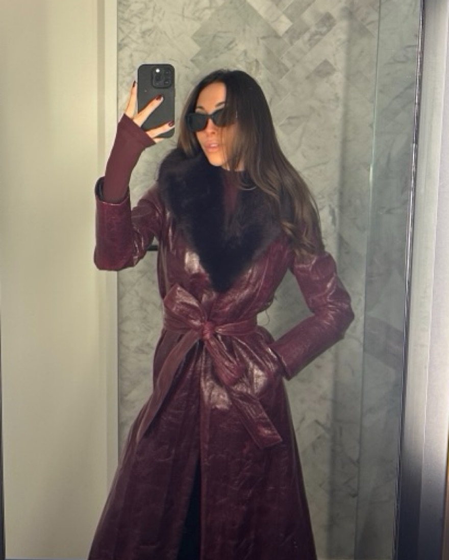 Burgundy Spring Trench Coat by Kim Shui - Pickle