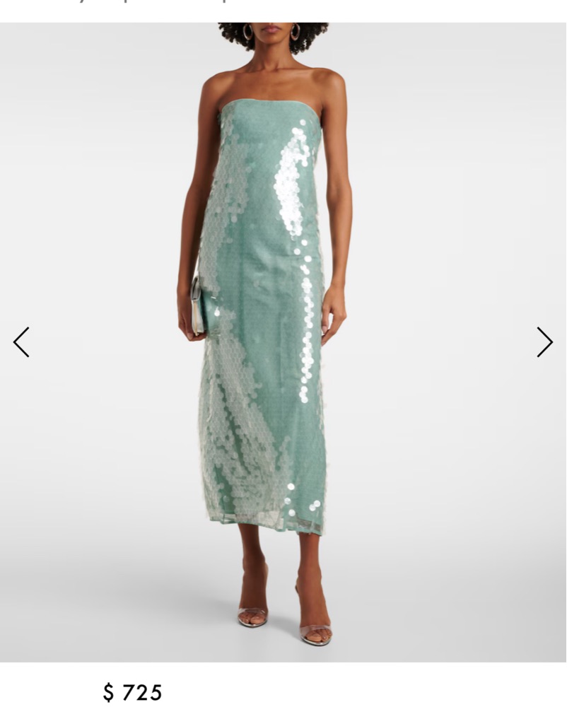 staud sequin maxi dress STAUD Le Sable Sequin Slit Maxi Dress