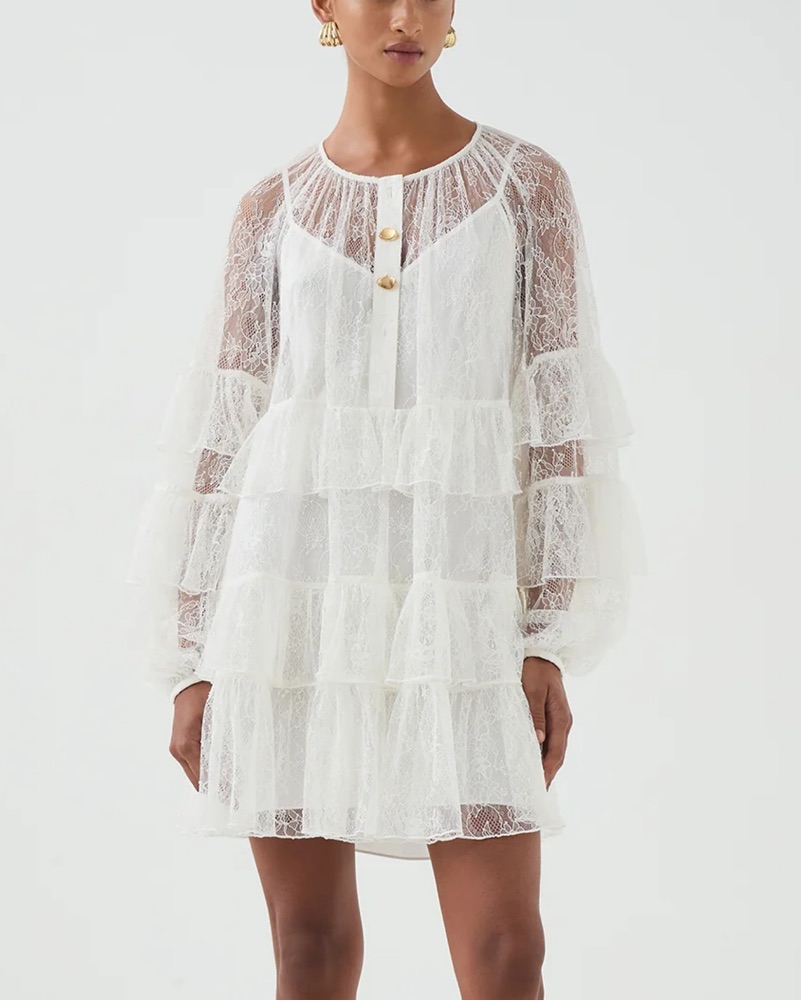 Aje Lace Dress by Aje - Pickle