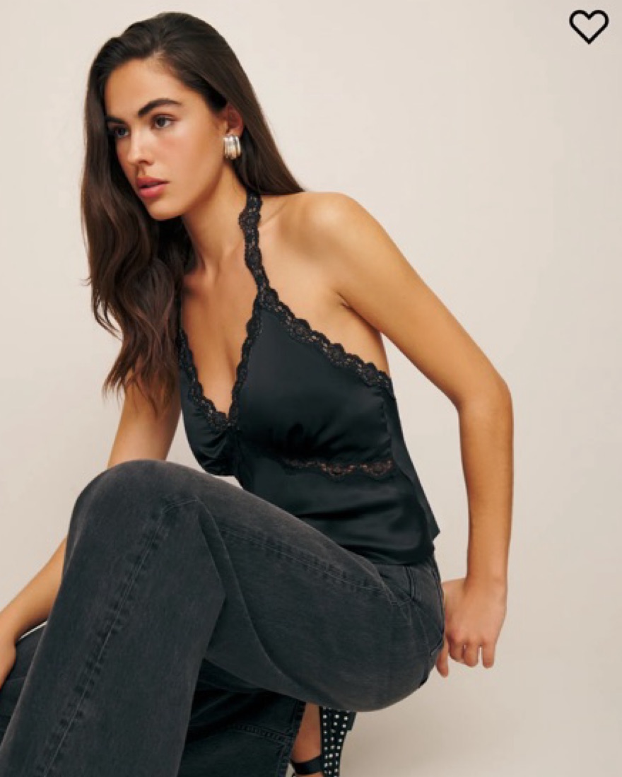 Monica Silk Top Reformation | Pickle