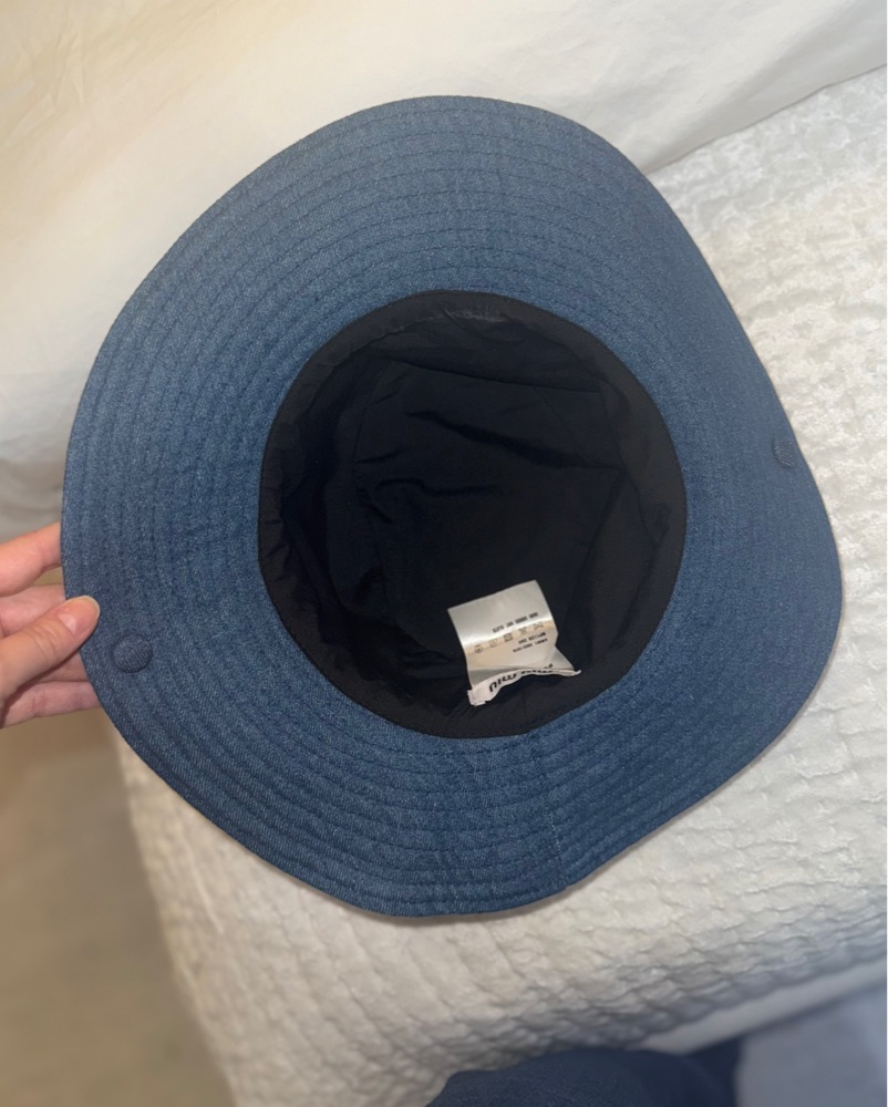 MIU MIU cowboyハット 黒デニムMサイズ Miu Miu Denim Cowboy Hat Black/White - JP
