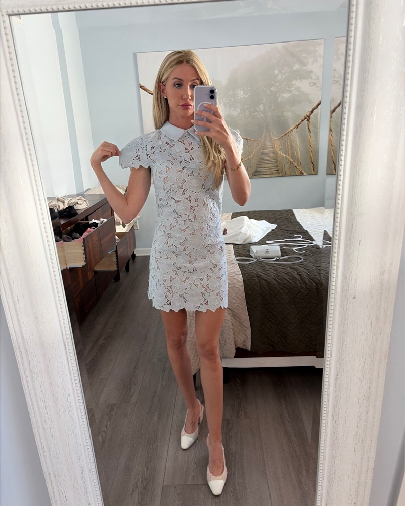 Self Portrait Lace Mini Dress by Self Portrait - Pickle