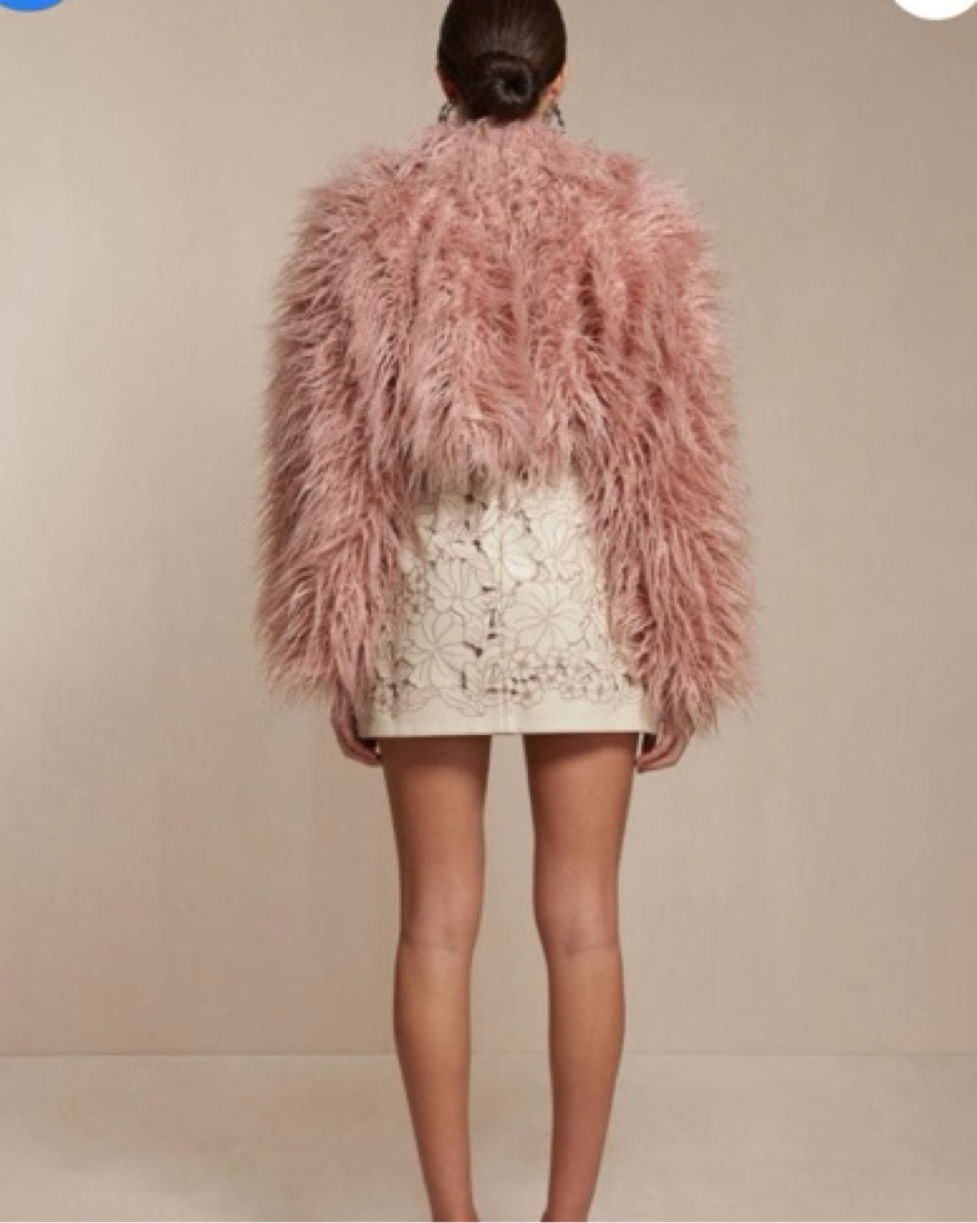 ジャケット・アウター SCHISM INDUCING CROPPED SPIKY FAUX FUR J Cult Gaia Adda Cropped faux-fur Jacket | Pink | FARFETCH