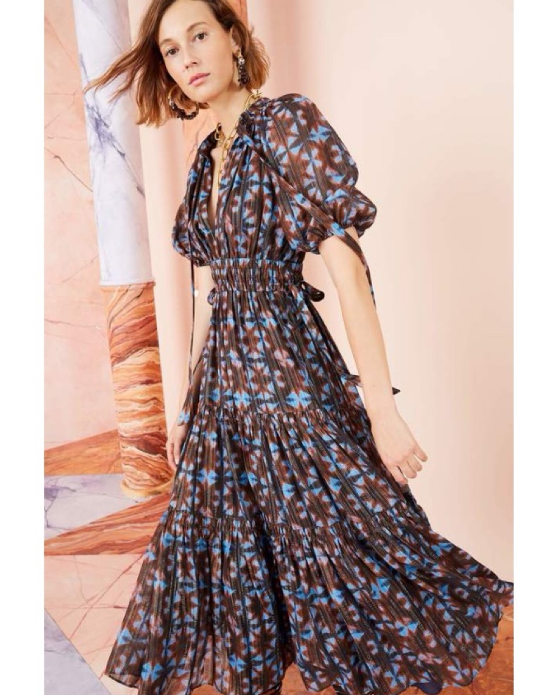 送料込/関税込■Ulla Johnson■フローラル シルク ミディドレス Ulla Johnson Tunis Dress | Pickle