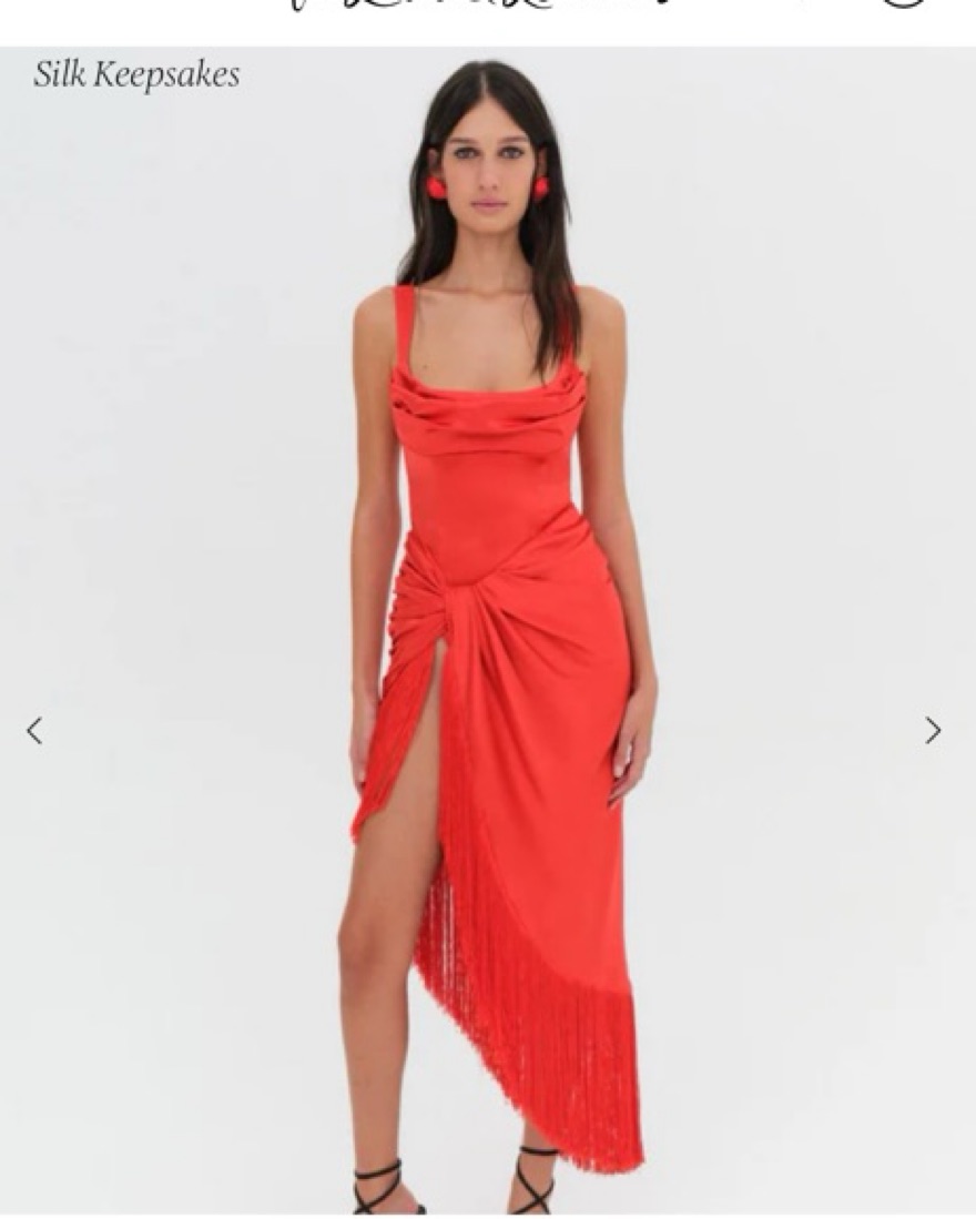 For Love And Lemons Red Fringe Dress by For Love & Lemons - Pickle