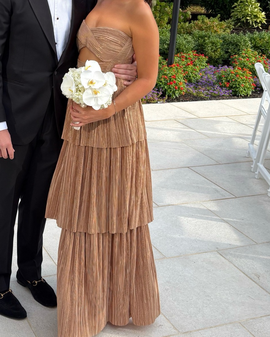 Sabrina Musayev: Kyra Dress In Pecan by Sabrina Musayev - Pickle