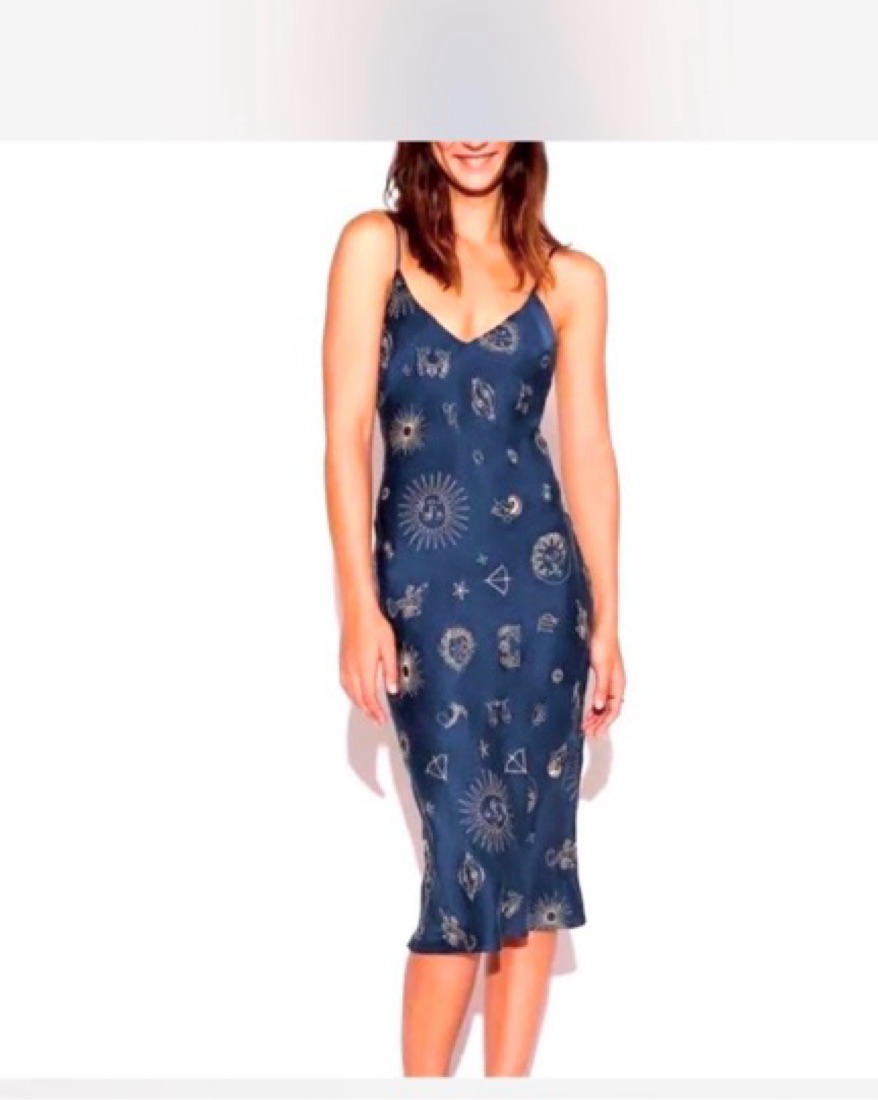 blue zodiac dress Lilly Pulitzer Autumn Botanical Shadow Chiffon Ruffle Midi Dress – The  Closet New York main image 0
