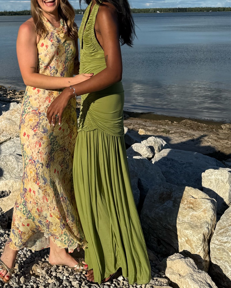 christopher esber green dress Shoulderless Cashmere Monument 4% elastane Christopher Esber Crew Neck Long