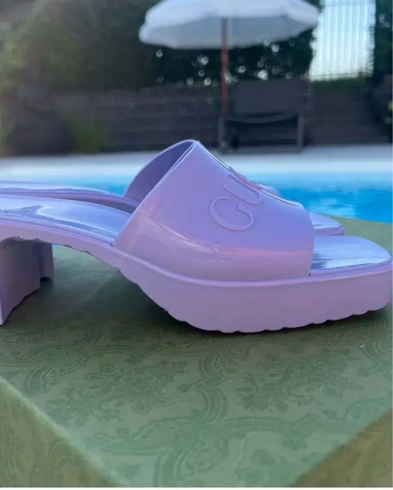 Gucci Size 6.5 Purple Rubber Platform by Gucci - Pickle