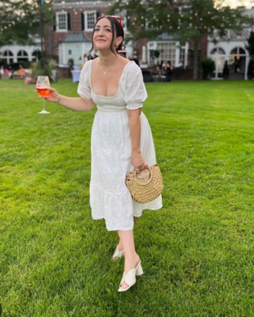 Hill House White Eyelet Louisa Nap Dress by Hill House Home - Pickle