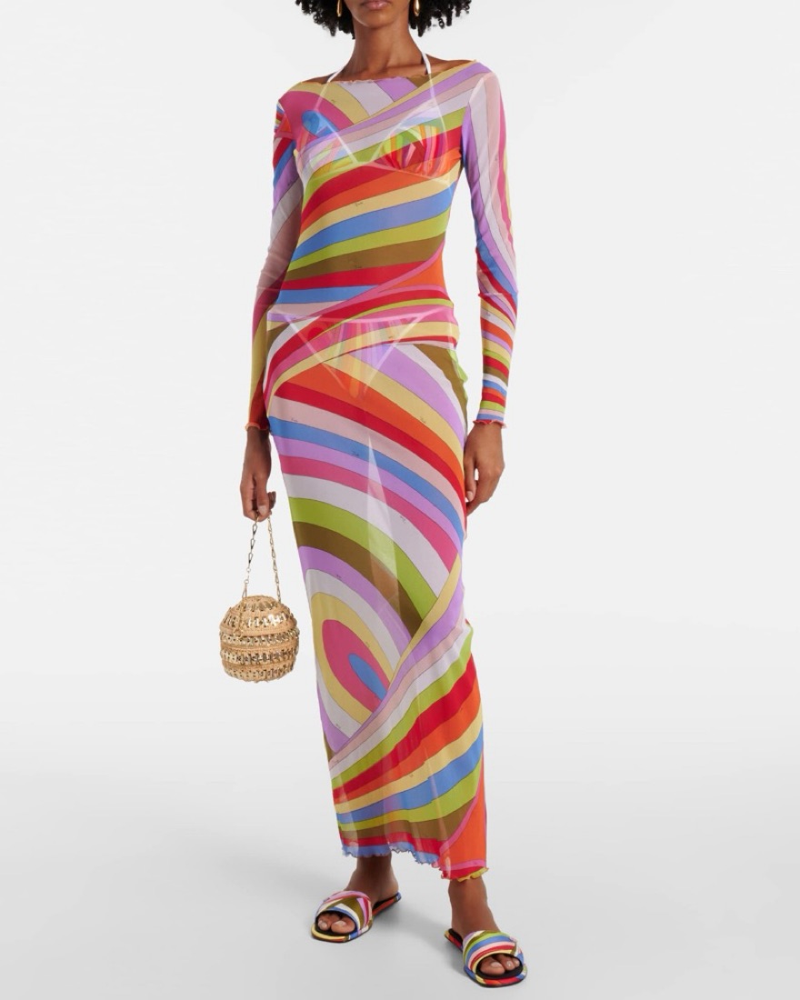 sheer pucci dress Pucci Iride sheer tulle maxi dress Emilio Pucci