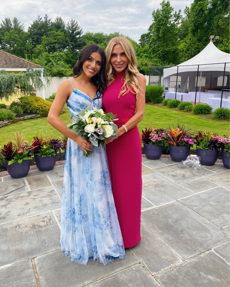 marchesa blue dress Matera Wrap Floral Gown