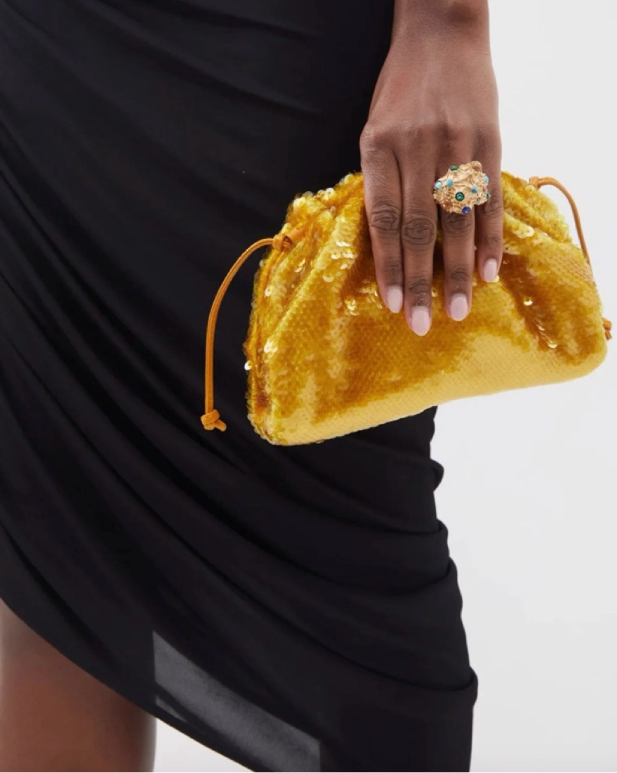 Bottega Veneta Sequin Mini Pouch | Pickle