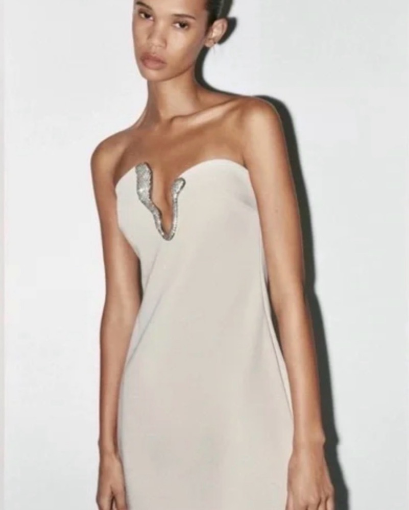 mini long sleeve white dress Lucy White Long Sleeve Mini Dress - US 8 main image 0