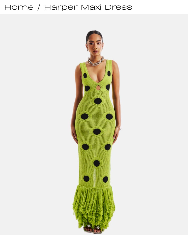 HANIFA HARPER MAXI KNIT DRESS by Hanifa - Pickle