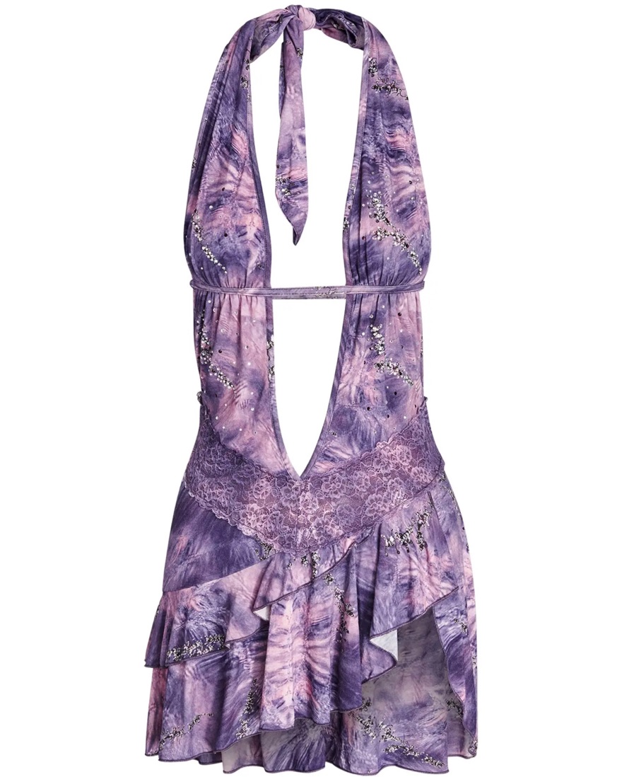 lace illusion bodycon dress Jovani 04699 - Illusion Embellished Corset Bodice Fitted Short Dress 4 / Eggplant main image 0