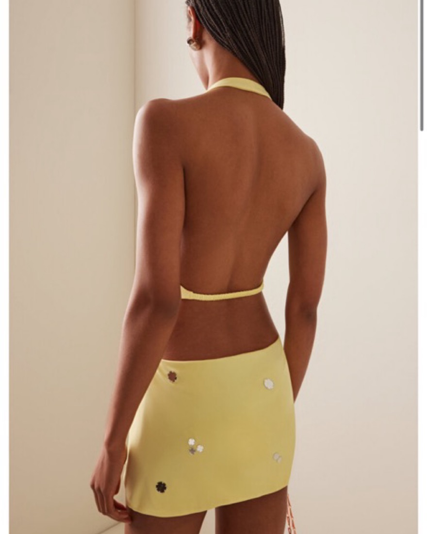 siedrés exclusive riviera nens jersey halter mini dress FRANKY - Velvet devoré mini halter dress main image 0