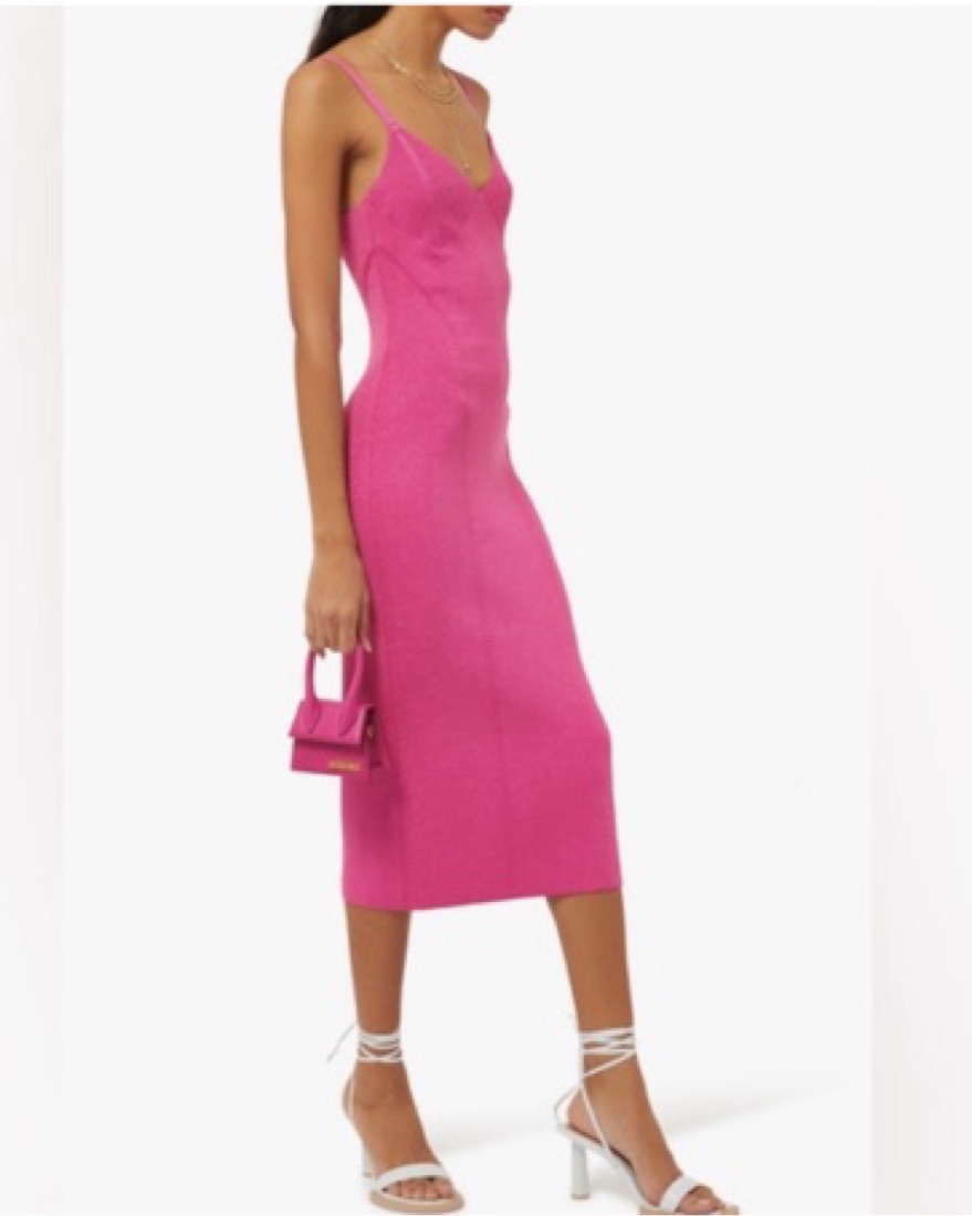 hot pink wrap dress long sleeve Tropical Nights Print Wrap Maxi Dress - Pink