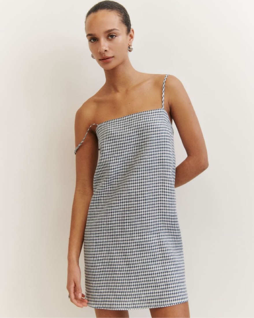Reformation Aubree Linen Dress by Reformation - Pickle