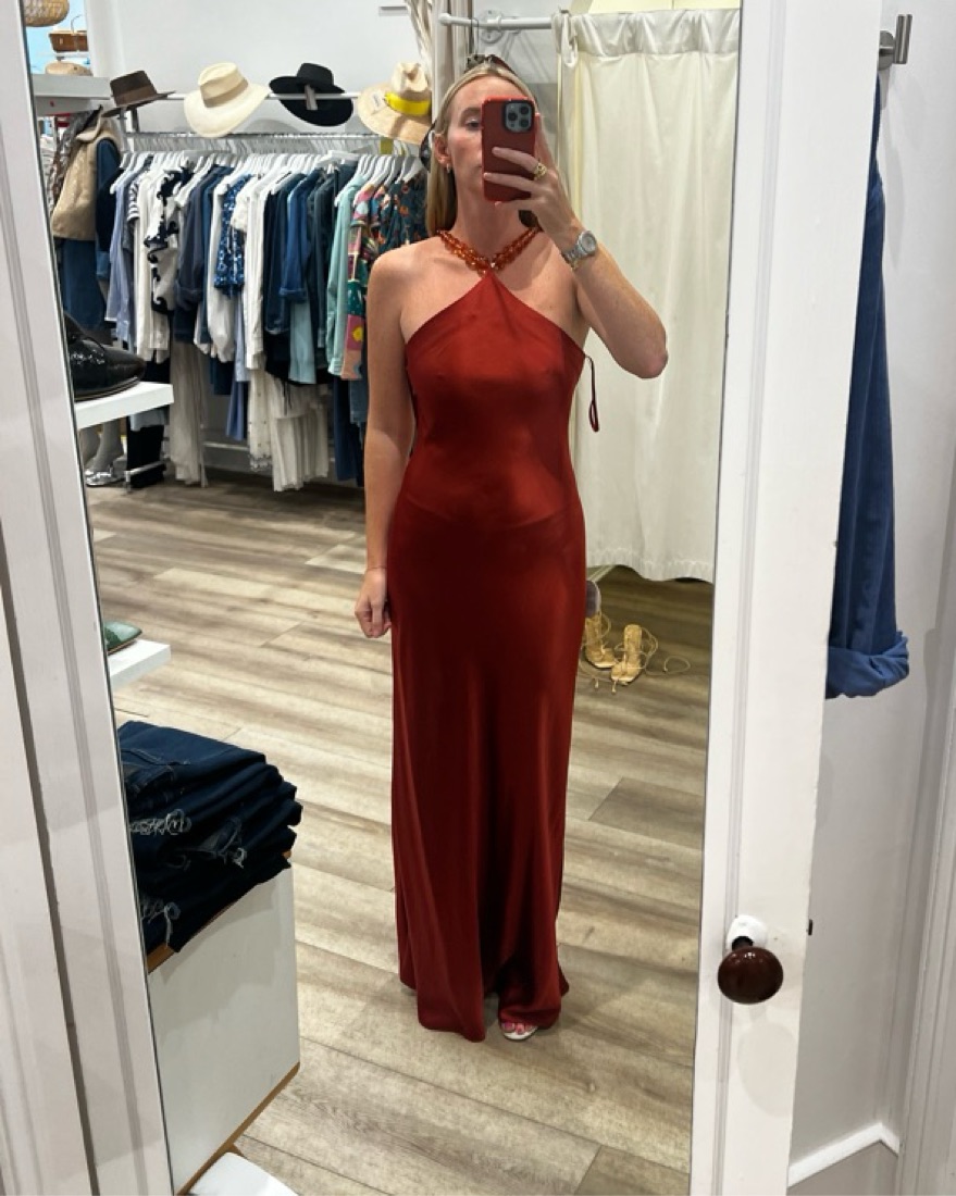 Staud Cadence Dress Rust by Staud - Pickle