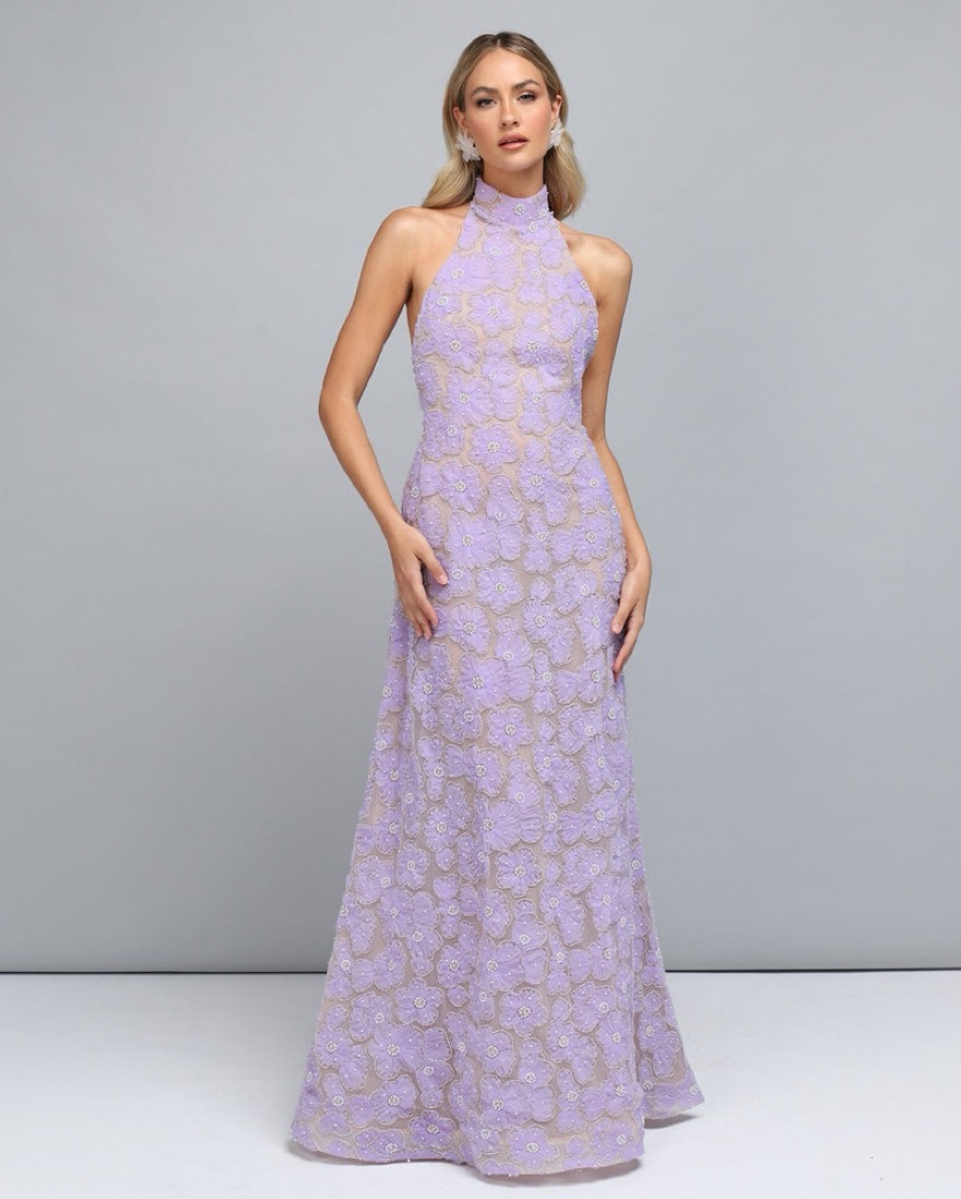 Purple Helsi Floral Backless Dress by Helsi - Pickle