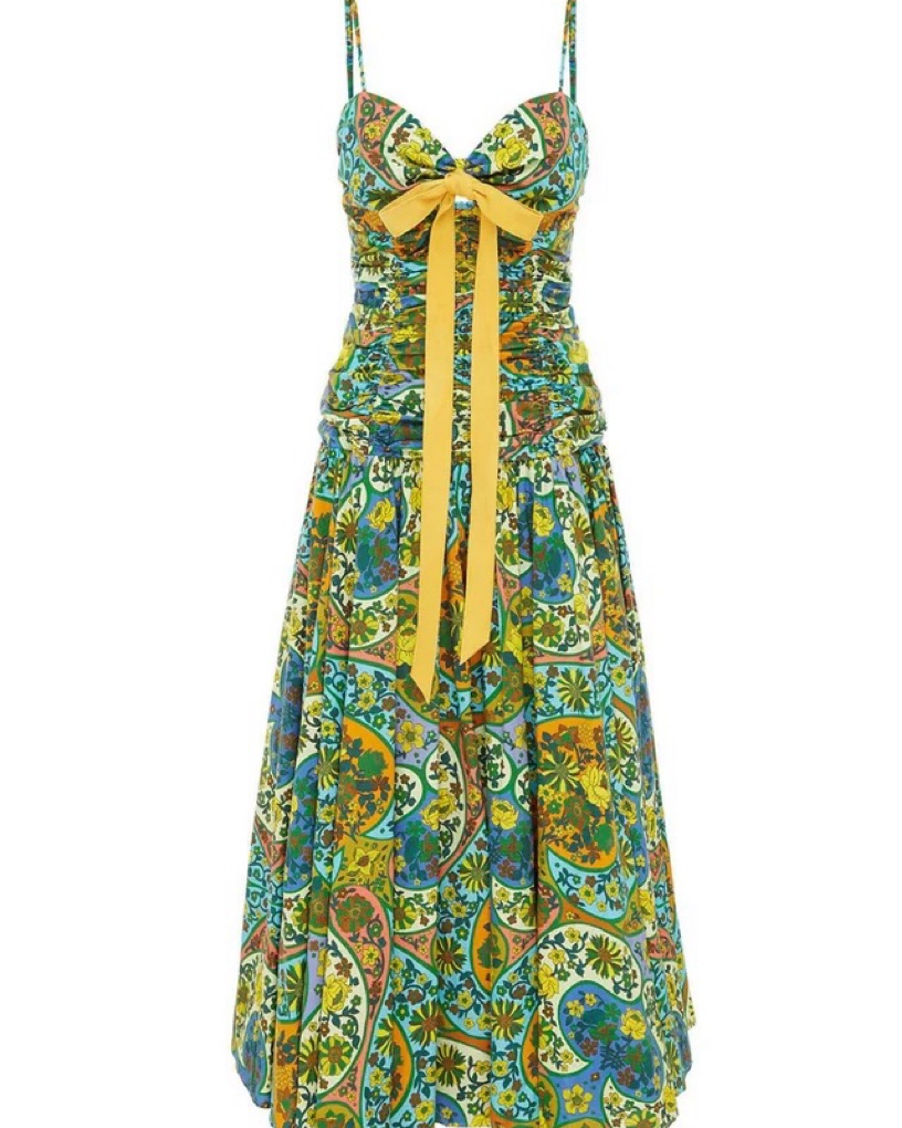 satin mint green dress Multi Georgie Sleeveless Midi Dress main image 0