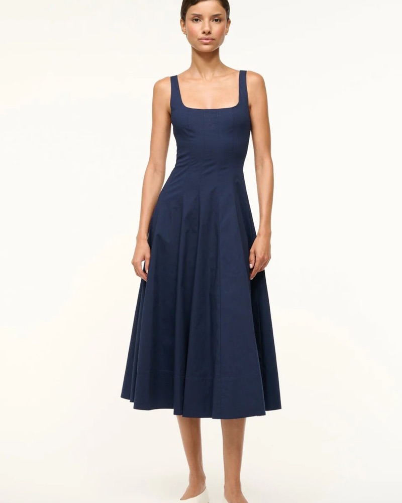 Elegant STAUD Sage Green Midi Dress by Staud - Pickle