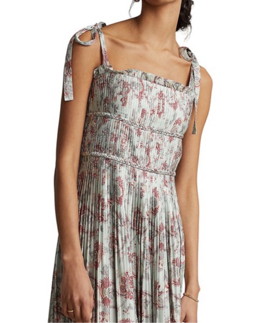 Ralph Lauren Floral Pleated Dress by Ralph Lauren - Pickle